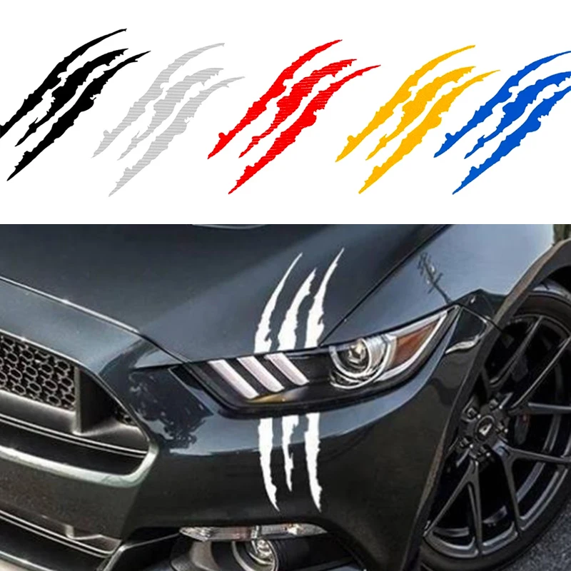 Car Stickers Reflective Monster Claw Scratch Marks Headlight - Temu