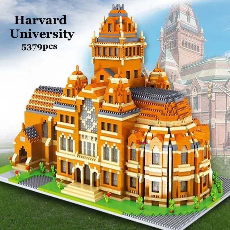 

World Famous 5379pcs Harvard University Micro Mini Building Block Sets for Adult Architecture Model Puzzle Toys Assemble Kits