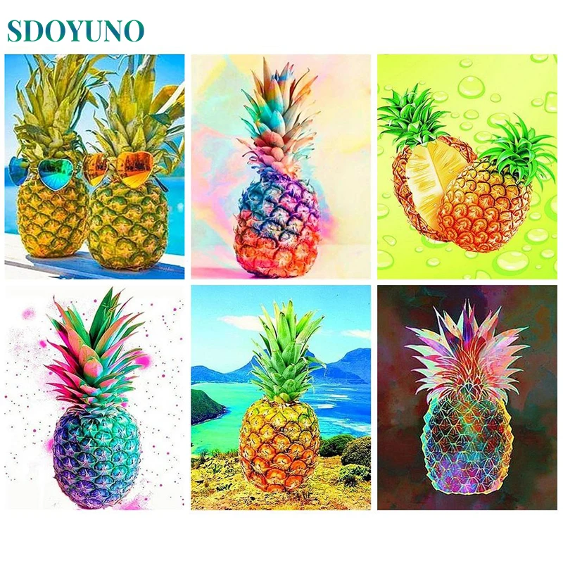 

SDOYUNO Diy Oil Painting By Numbers Fruit Hand Painted Painting Scenery Acrylic Paint Drawing On Canvas Home Decor Unique Gift