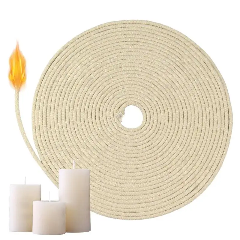 round cotton replacement wicks 10m The wick can be cut to any length required Suitable for candles alcohol lamps kerosene lamps