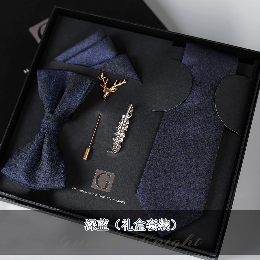 Casual dress narrow tie men's versatile knot-free formal gift for boys man graduation fashion trend bow tie box