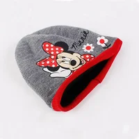 Disney 2Pcs/set Minnie Print Knitted Hat Gloves Winter Warm Fashion Children's Hats Girl Cap Magic Glove Hat Kids Christmas Gift 5