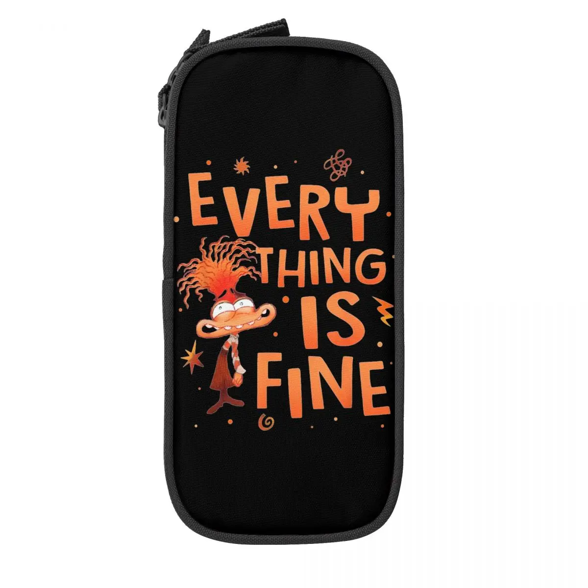 thumbnail image 1 of Estuche para lápices con cremallera y diseño de dibujos animados de Everything Is Fine Anxiety Inside Out, 2 unidades, 1 of 5
