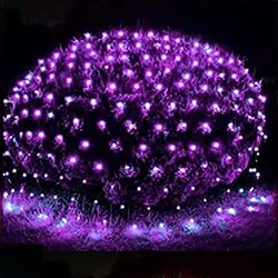 LED Net Mesh Fairy String Light Garland - 6x4M---EU plug (Purple)