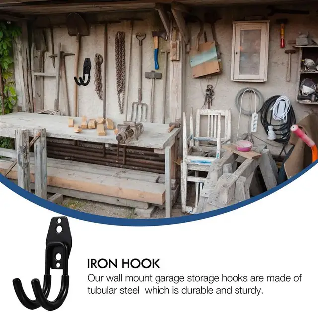 1Db Nagy Teherbírású Kerti Tömlő Fogas Falra Tartó Víztömlő Tartó, Tömlőhorog A Víztömlőhöz (Fekete, 6,3X5.5X2.6 Hüvelyk) - Image 2