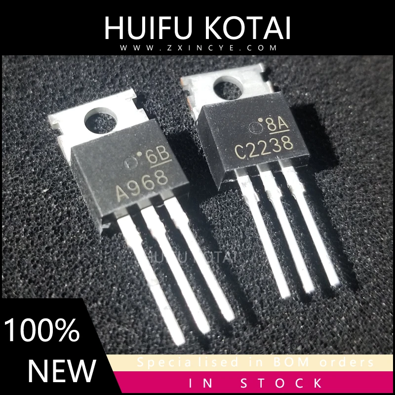 

2pcs/lot （1pcs 2SA968B + 1pcs 2SC2238B）A968B 2SC2238B TO220 New Spot Inventory