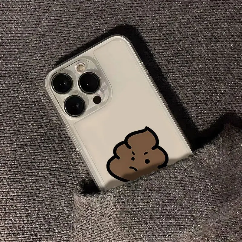 Whimsical Cartoon Excrement Transparent Soft Phone Case