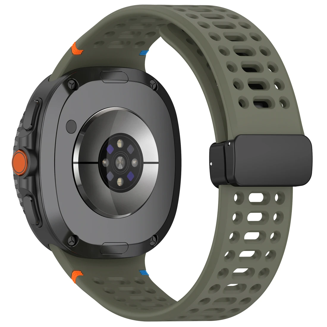 Breathable Magnetic Silicone Sport Watch Band - Lightweight and Unisex Design