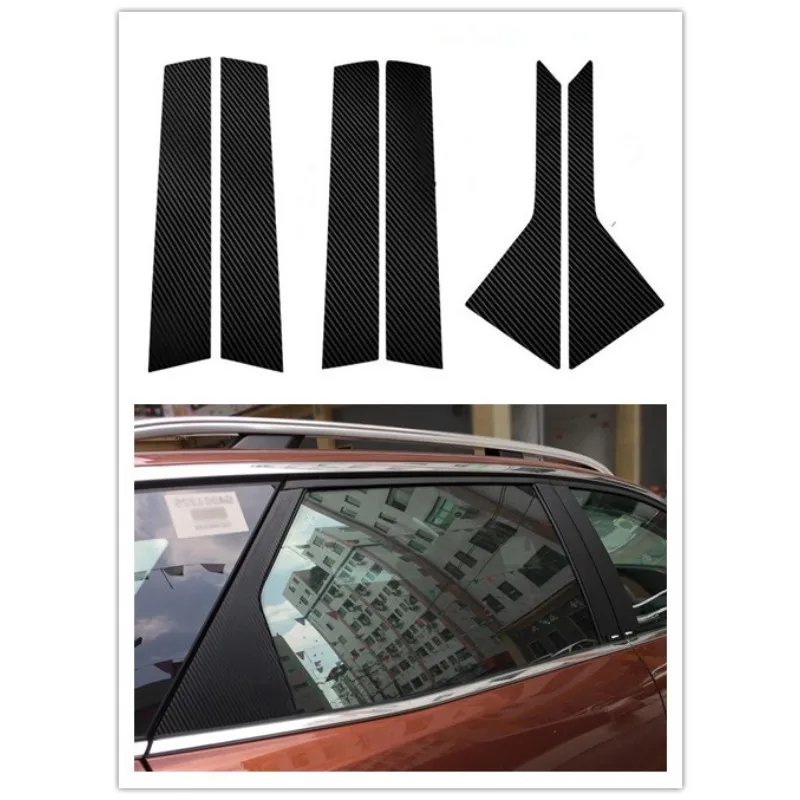 Car Styling Fit Per Peugeot 2017 2018 3008 Gt Linea Di Accessori Nero B Pilastro Messaggi Adesivi Di Carbonio Finestra Trim Sticker