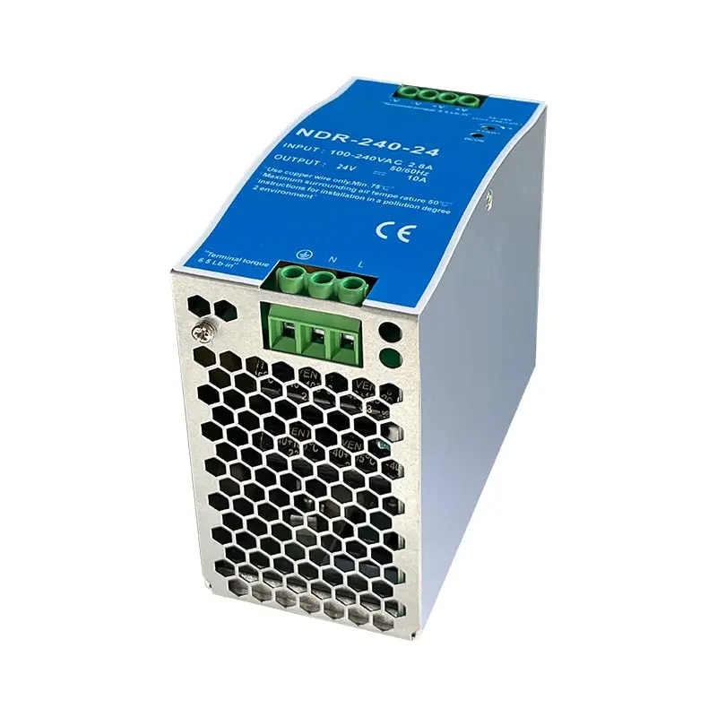 NDR 240W 24V 48V Industrial DIN Rail Type Single Group Output Transformer 240VAC Switching Power Supply images - 6