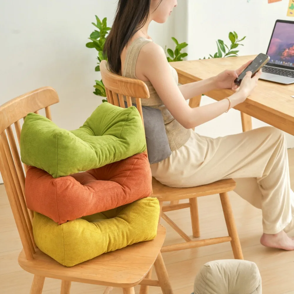 Comfortable Ergonomics Chair Backrest Cushion Breathable Soft Lumbar Pillow Thickened Short Sleeping Pillow Office