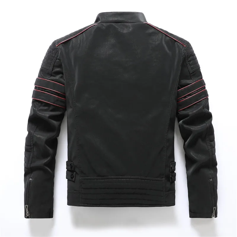 2024 New European and American Men PU Pilot Leather Motorcycle Jacket for Men Fashion Multi Trendy Brand Youth Jacket Trend
