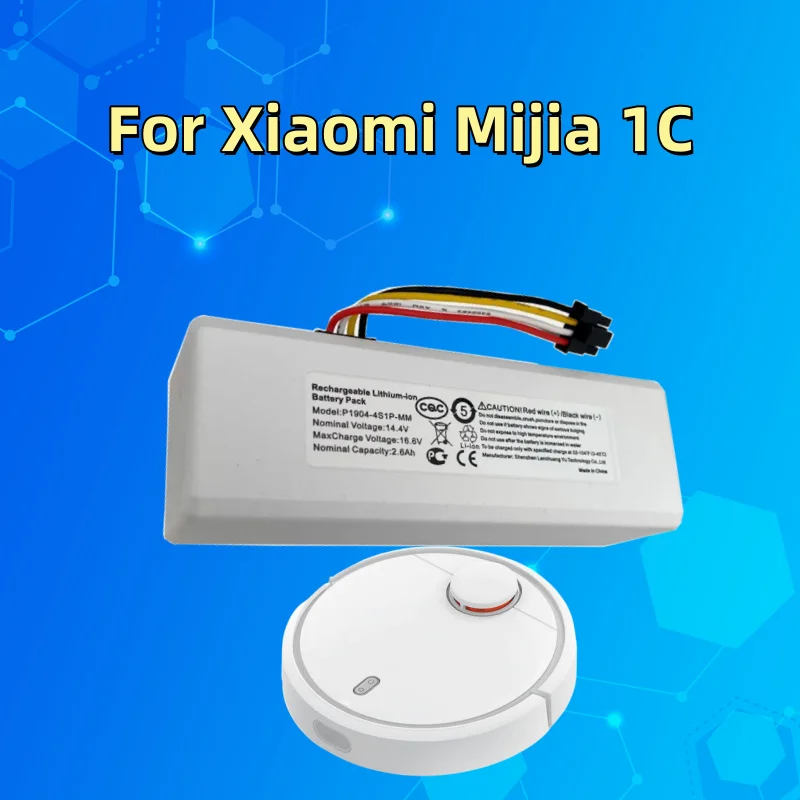14.4V2600mAh Battery STYTJ01ZHM P1904-4S1Pfor robot vacuum cleaner SKV4073CN SSKV4093GL Xiaomi Mi Robot Vacuum Mop 1C Battery