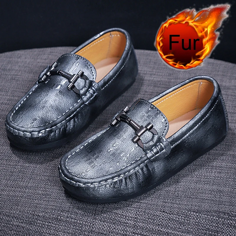 Genuine Leather Kids Mocassins Baby Children Toddler Shoes For Girls Boys Casual Flat Slip On Loafers kids shoes leather shoes