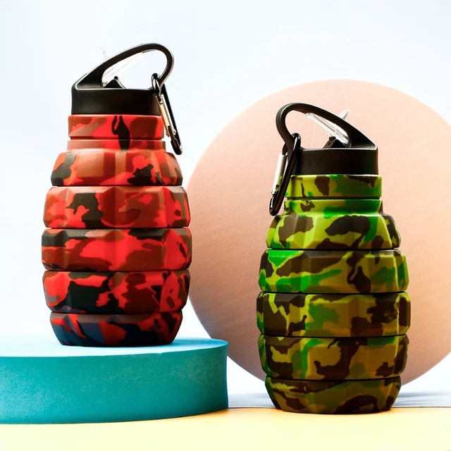 Silicone Water Bottle Foldable Sports Water Bottles Outdoor Portable  Camouflage Folding Cup Eco Friendly R2033 - Water Bottles - AliExpress