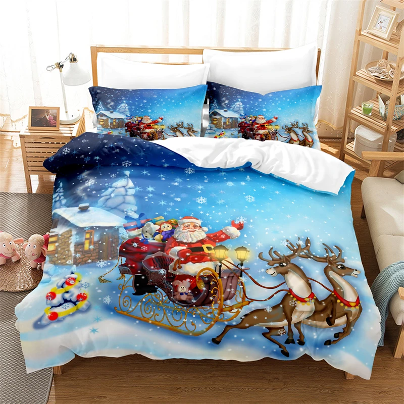 Father Christmas Bedding Set Duvet Cover Set 3d Bedding Digital
