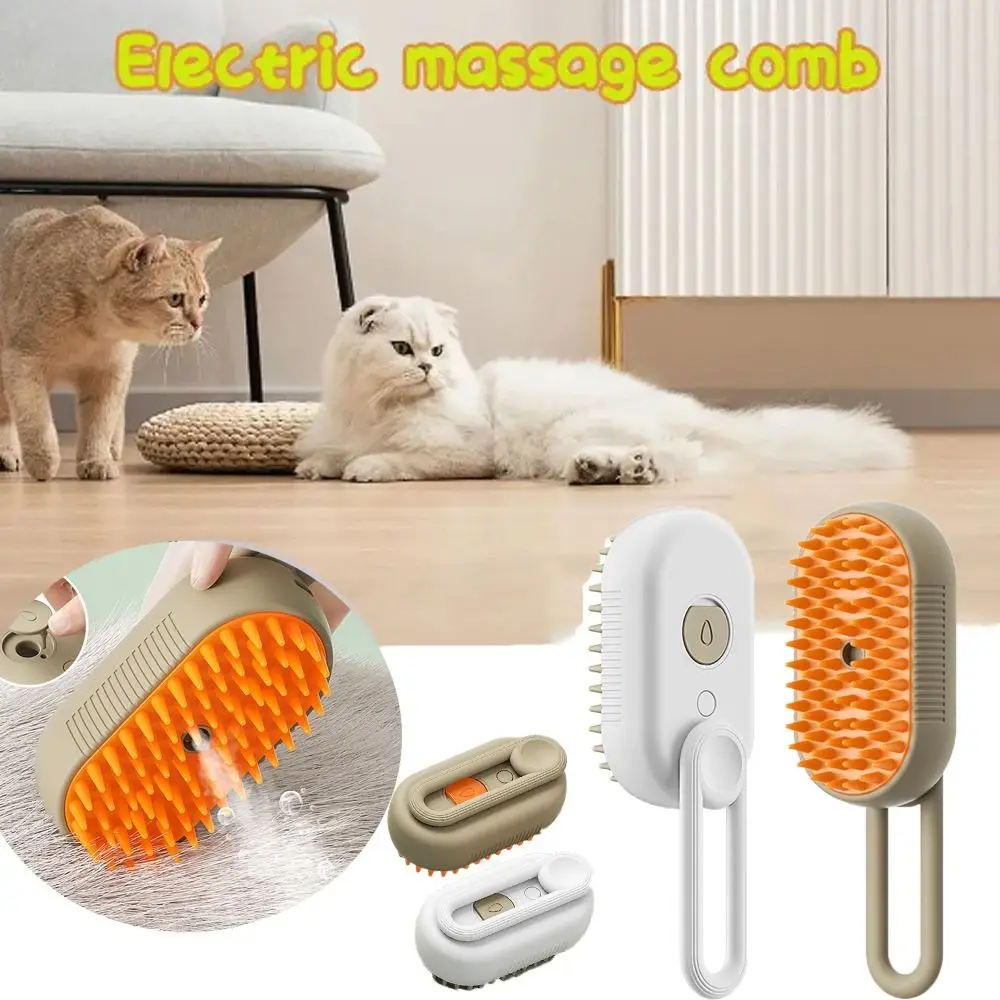 

3 In1 Cat Steam Brush New Anti Flying Hair Dog Brush Pet Hair Removal Comb Grooming Comb Electric Spray Massage Comb Pet