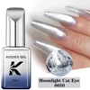 KODIES GEL Moonlight Cat Eye Gel Nail Polish Porcelain White Magnetic Semi Permanent UV Gel Varnish Ceramic Silver Nails Lacquer 6
