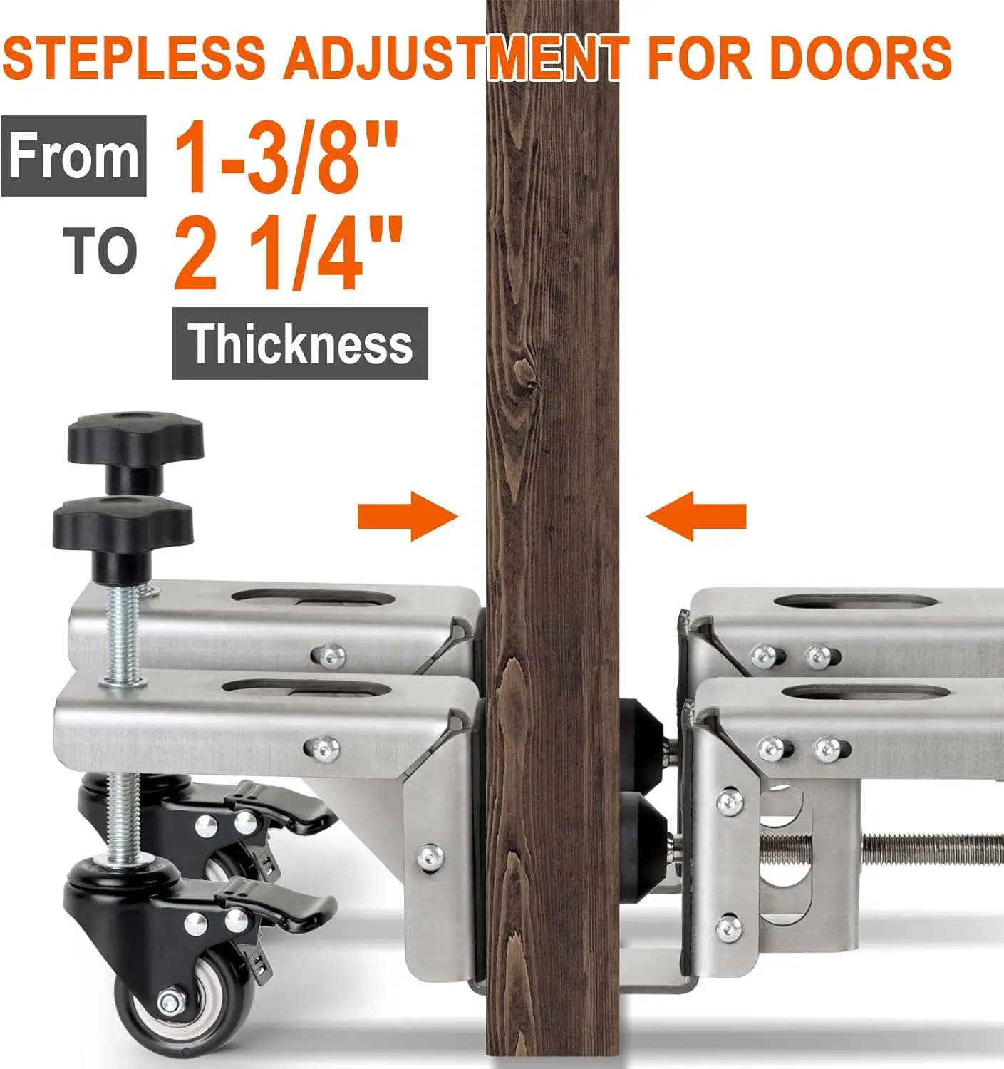 Door Installation Kit, Heavy Duty Door Board Dolly for 1-3/8" and 1-3/4" Pre-Hung, Slab, and Front Doors, Stainless Steel Instal 6