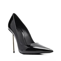 Ultra Fine Steel Needle High Heels Auto Show Metal Heels Women's Shoes Pointed Toe Patent Leather Sexy Single Shoes Women 1