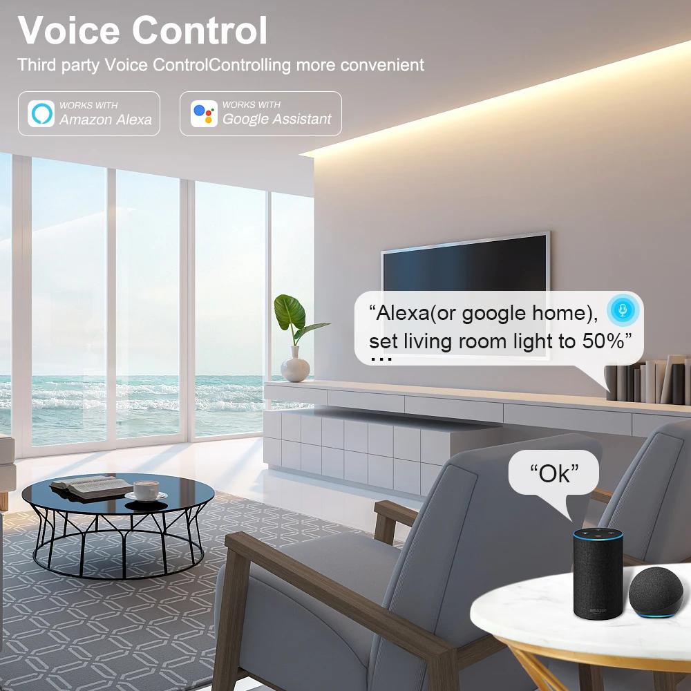 지그비 트라이악 컨트롤러 스위치, AC 220V 110V LED 램프, 2.4G RF 원격, 투야 스마트 라이프 앱, PWM 조광기, 알렉사 구글 홈 Hu-e