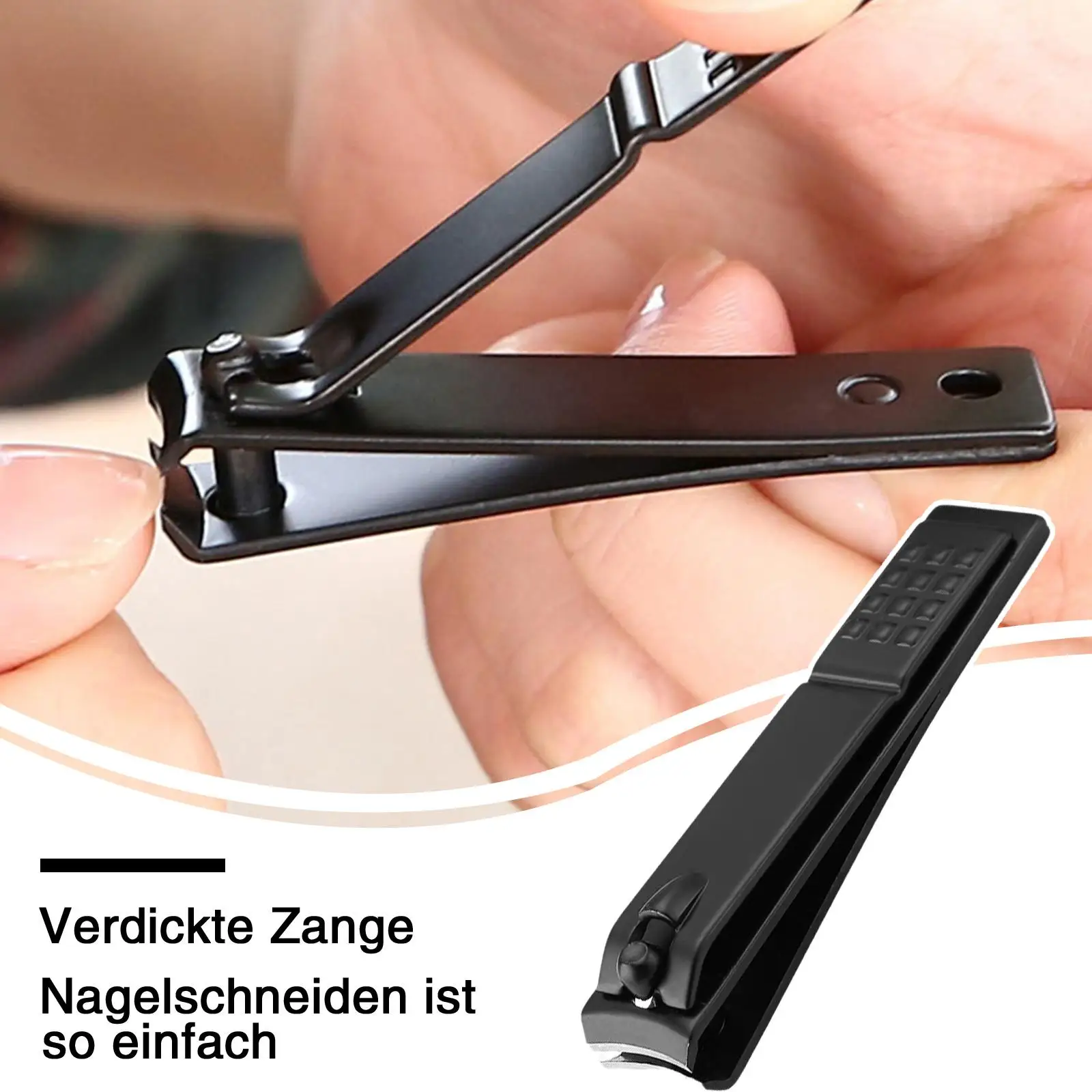 New 1pc Portable Large Nail Clippers Stainless Steel Trimmer Cutter Manicur Supplies Anti Tool Fingernail Tools Splash Nail U8K0 4