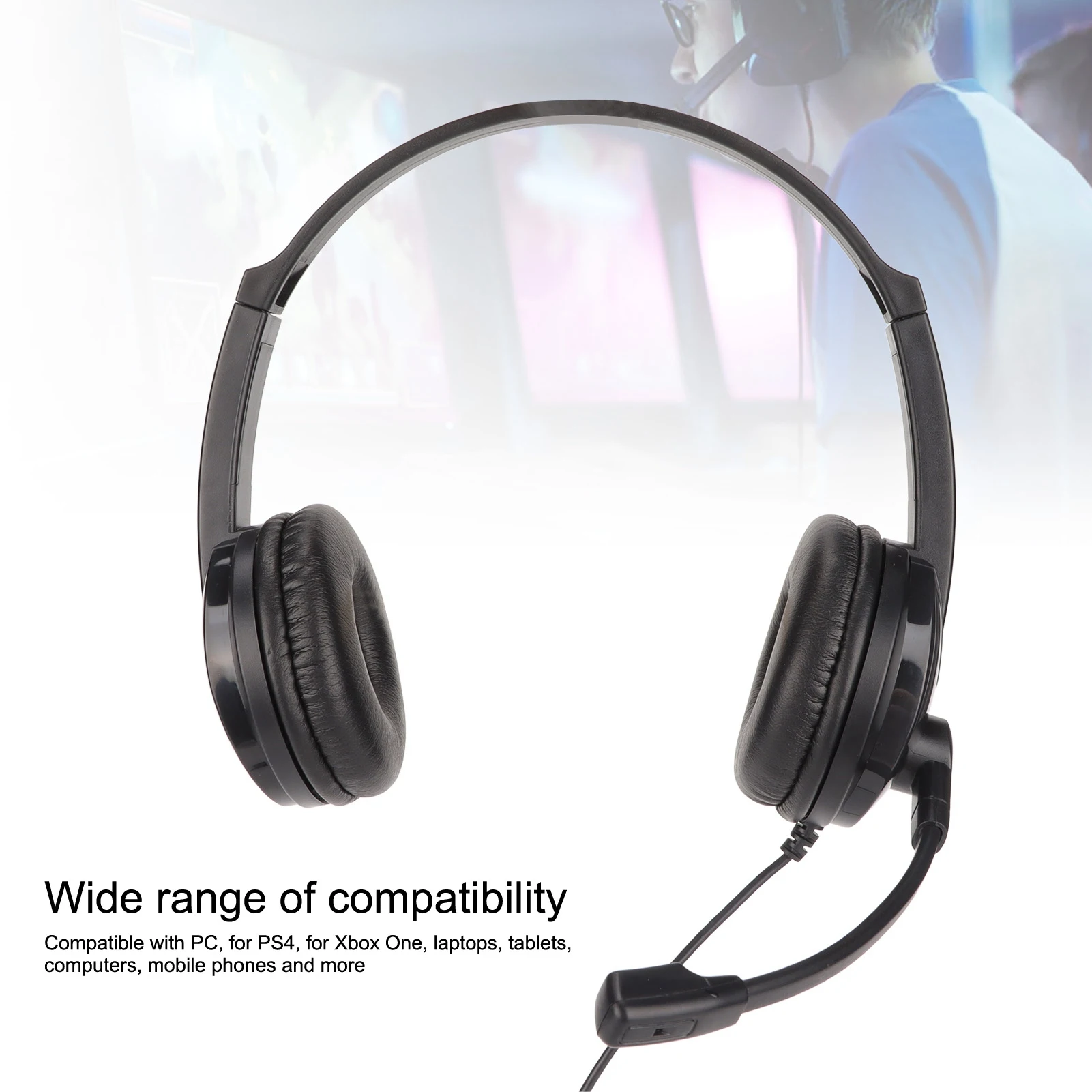 PC‑3033 Gaming Headset Soft Earmuffs Multifunctional 3.5mm Surround Stereo Gaming Headphones for PC Laptop Headphones