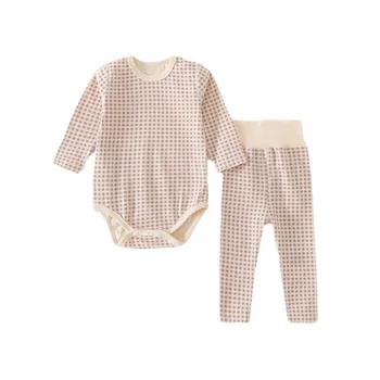 AYNIGIELL 0-18 أشهر الخريف الشتاء ملابس اخلية حرارية دعوى مجموعة ملابس الطفل الفتيان الفتيات بيجامة مجموعات طفل ملابس خاصة دافئة 5