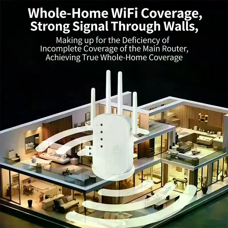 24G WiFi 신호 확장기 300Mbps 무선 리피터, 시골 및 도시 가정의 커버리지 향상