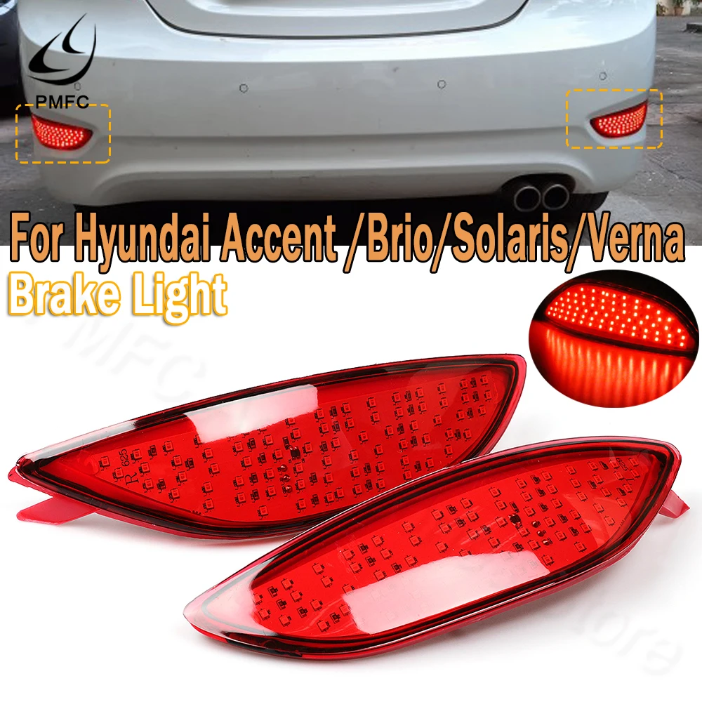 PMFC 1Pair Brake Light Reflector Bumper Fog Lamp Tail Stop Lamp Parking
