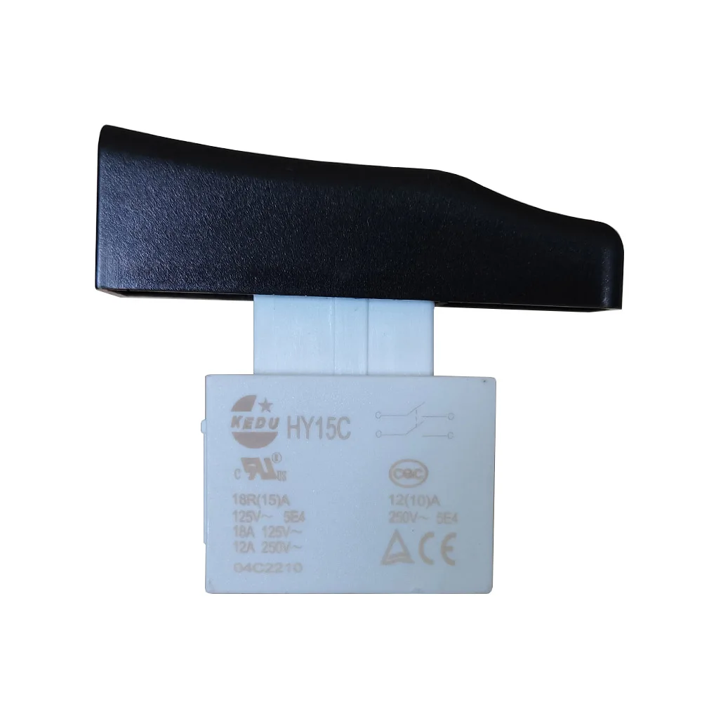 Kedu Hy15c Ferramentas Elétricas Portáteis Botão Interruptor Lawn-mower Jardim Ferramentas Gatilho Switches 2no 18a 125v 12a 250v 5e4 Preto ce
