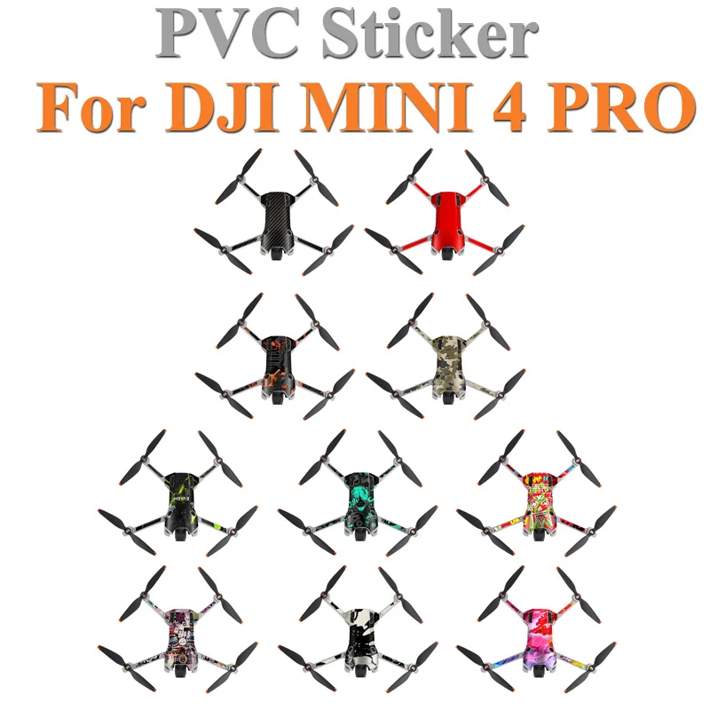Colorful Sticker For DJI Mini 4 Pro Decal RC 2/RC-N2 Remote Protector Cover Anti-Scratch Waterproof Drone decorative Accessory drone accessories