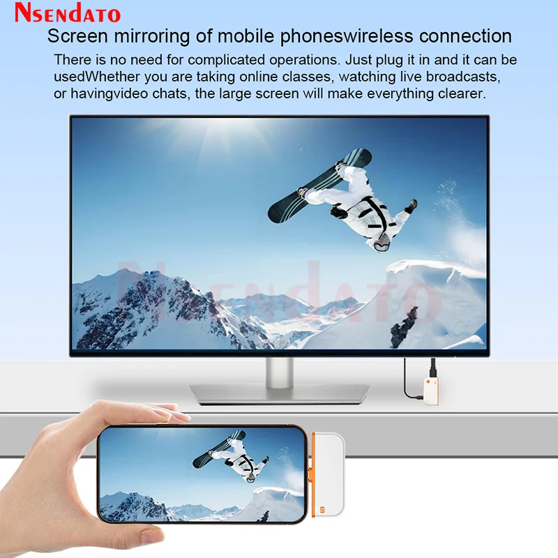 1080P 50M Wireless HDMI Extender HDMI USB C Video Transmitter Receiver Wifi Display TV Stick Dongle Adapter for PC TV Laptop