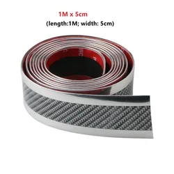 Enhanced Carbon Fiber Car Bumper and Door Sill Protector Set (1M x 5cm)