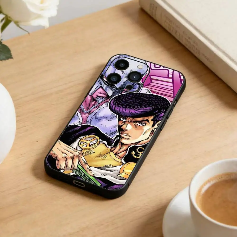 K-Anime Jojo's Bizarre Adventure Soft Silicone Black Phone Case