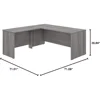 Studio C 72W x 30D L Shaped Desk with 42W Return in Platinum Gray 6