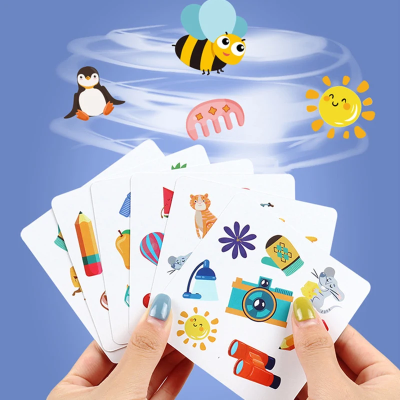 Crazy Flip Card Cognition Matching Game Reaction Brain Memory Training Interactive Table Game Kids Montessori Educational Toys 4