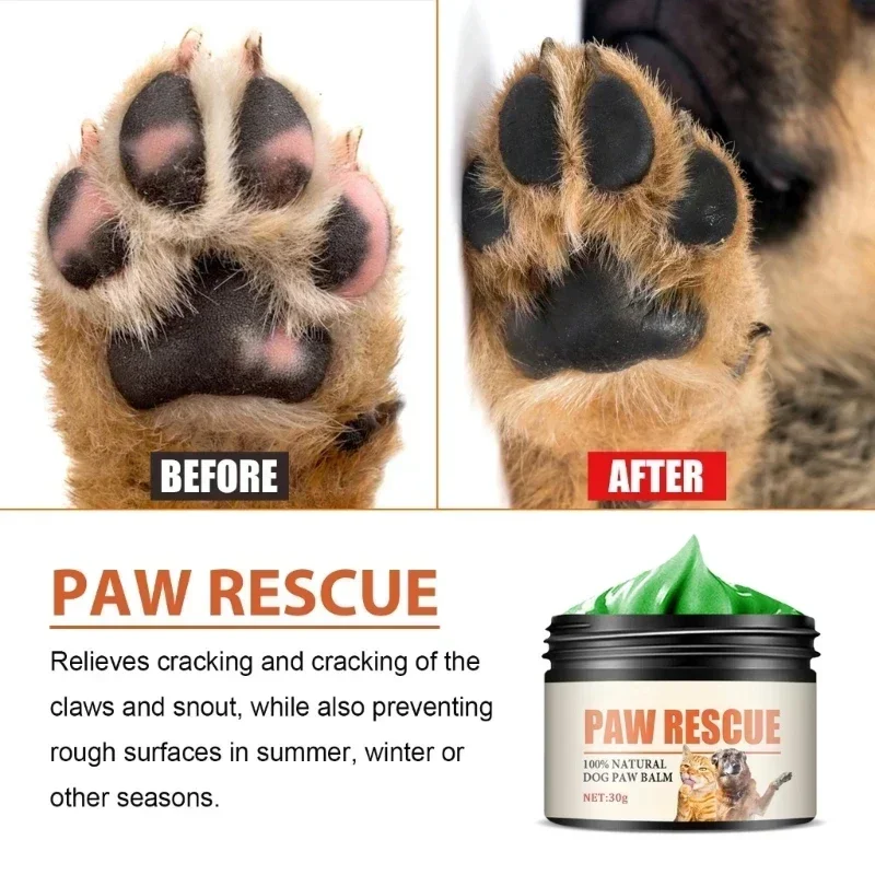 Natural Dog Paw Balm Dog Protections for Hot Pavement Wax for Dry Paws & Nose Moisturizer Cracked Paw pet paw balm