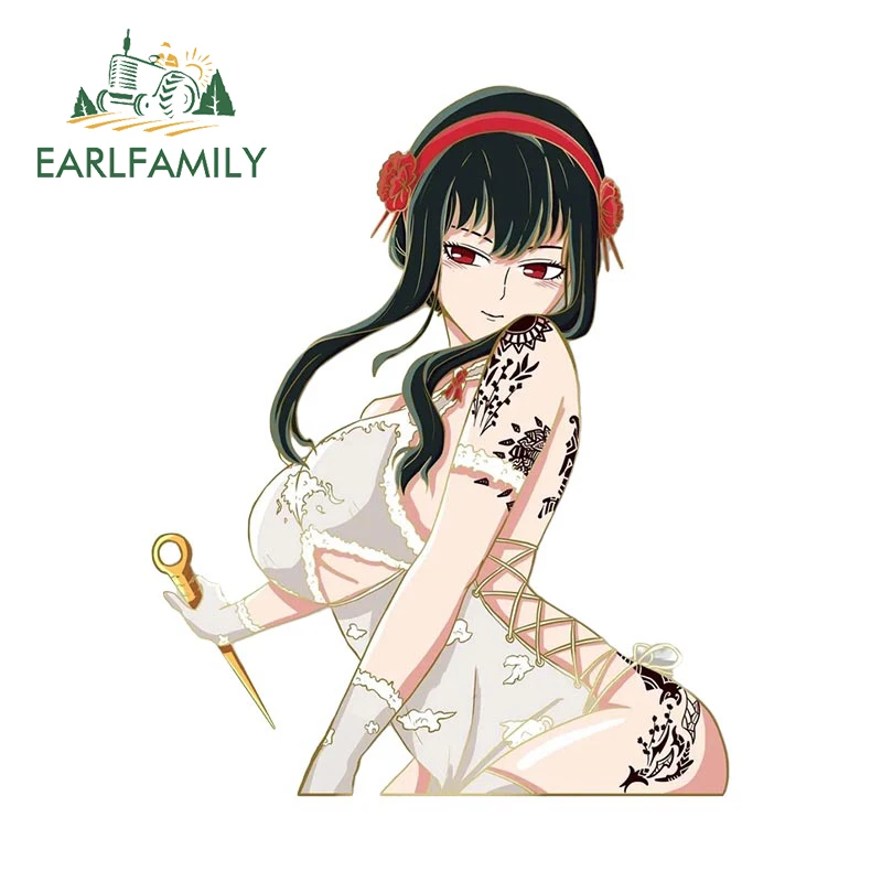 

EARLFAMILY 13 см для шпионской семьи Yor аниме Автомобильная наклейка водонепроницаемые окна Виниловая Наклейка Автомобильные аксессуары личный декор для ноутбука