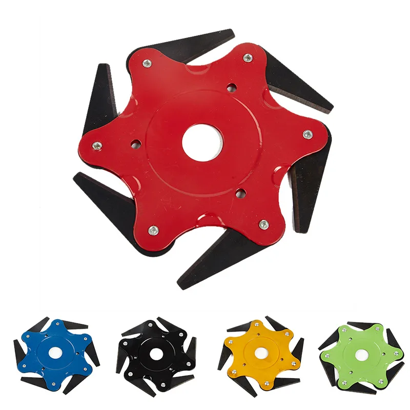 Grass Trimmer Head Universal Grass Trimmer with 6 Teeth Steel Head