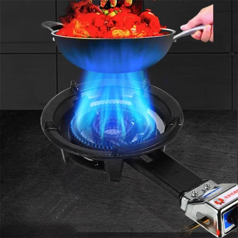 Low Pressure Fierce Fire Stove Commercial Restaurant Liquefied Gas Natural Gas Stove Single Wok Burner Countertop Cooktops