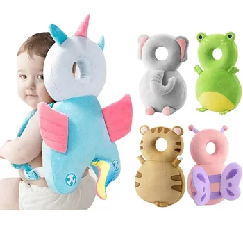 Newborn Headrest Security Pillows Backpack Toddler Baby Head Fall Protection Pad Cushion Cartoon Soft Security Pillows Backpack 1