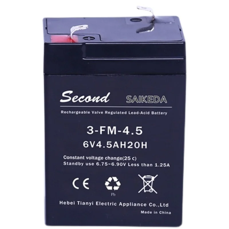 Sakda 6v4ah 어린이 전기 장난감 자동차 6v4.5 배터리 자동차 12v4.5 충전식 어린이 배터리 병