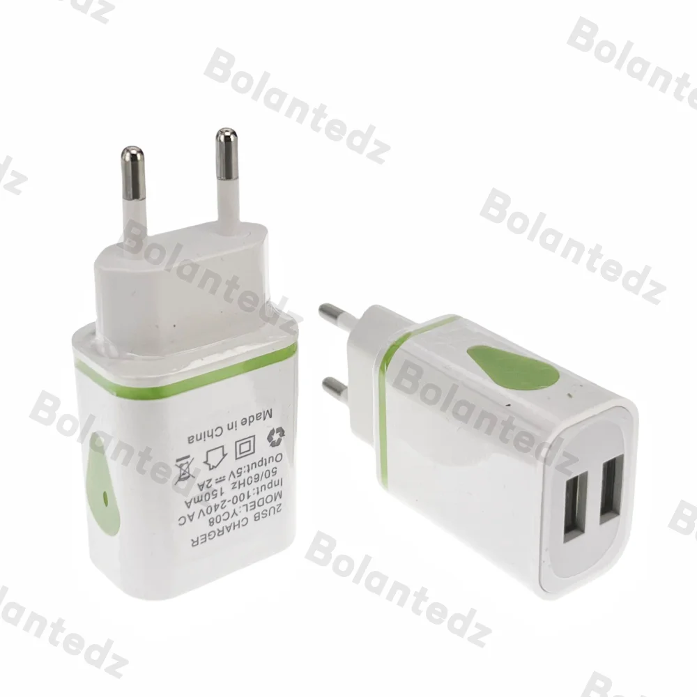 USB Wall Charger for Samsung Xiaomi Dual Port 2A Output Travel Plug Power Adapter Compatible for Phone