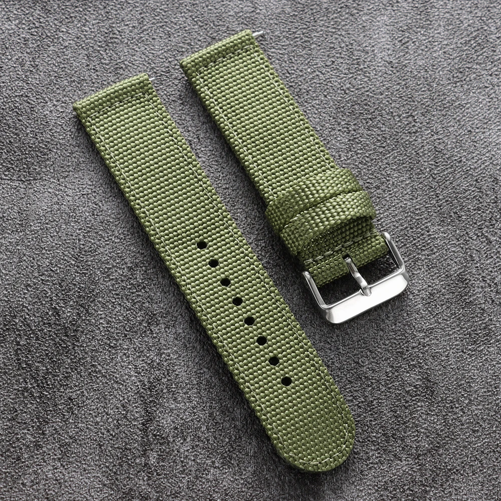 Versatile Quick Release Nylon Canvas Watch Strap - Unisex Replacement Band