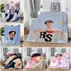 Cartoon Printed Blanket B-BT21S Picnic Blankets Warm Blanket Soft and Comfortable J-Jung HoseokS Home Travel Birthday Gift 1