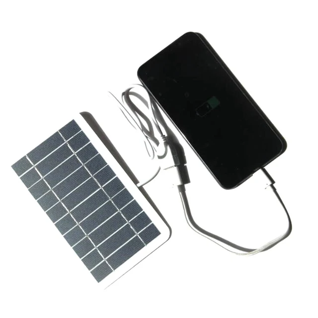 5V 5W Solar Panel Portable Solar Charging Pad With USB Safe Charging Stabilizer Battery Charger Outdoor Cell Phone Mobile Power 3