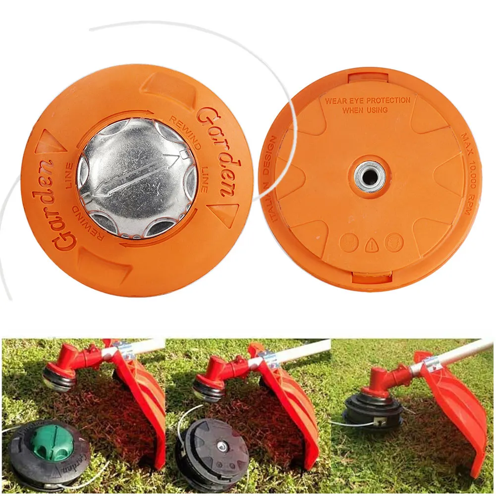 Universal Aluminum Nylon Brush Mower Bump Spool Grass Trimmer 2 Lines