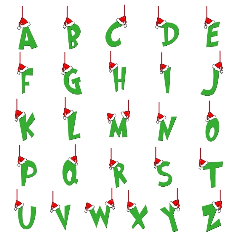 

G6DA Lightweight Christmas Letter Hangings for Tree, Wall, and More Christmas Pendant for Hanging in Car Home Offices