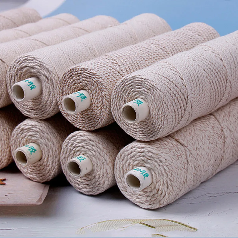 Organic Cotton DIY Natural Candle Braided Wicks Twine String Spools Rope for Candle DIY and Making,cotton Paper Wax Core